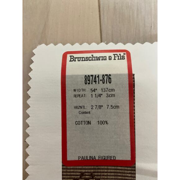 Brunschwig & Fils "Paulina Figured Texture" fabric floral vintage swatch 27x28 - Picture 5 of 5